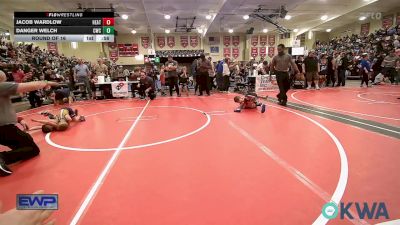 52 lbs Round Of 16 - Jacob Wardlow, Heat vs Danger Welch, Claremore Wrestling Club