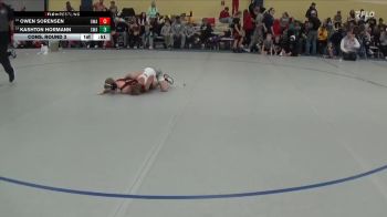 65 lbs Cons. Round 3 - Owen Sorensen, Owatonna Wrestling Association vs Kashton Hormann, Summit Wrestling Academy