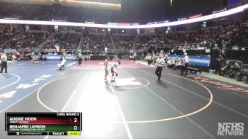 II-108 lbs Cons. Round 2 - Benjamin Lamson, Jordan-Elbridge-PB-US-CM vs Auggie Moon, Trinity School