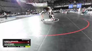 Girls 1B/2B/1A/2A 145 Quarterfinal - Kaylie Baker, South Whidbey (Girls) vs Elibeth Cervantes, Shelton (Girls)