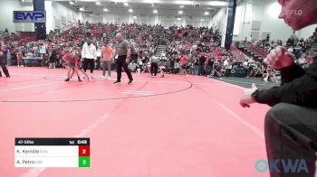 47-51 lbs Consi Of 4 - Kehlani Kemble, Ponca City Wildcat Wrestling vs Aubrey Petro, Cowboy Wrestling Club