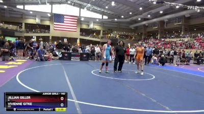 140 lbs Quarterfinal - Jillian Giller, IL vs Vivienne Gitke, CO