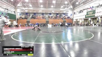 132 lbs Quarterfinal - Kayden Java, Vista Murrieta vs Christopher Arreola, Esperanza