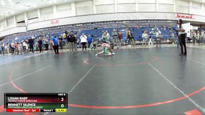 77 lbs Cons. Round 3 - Logan Raef, Midwest Xtreme Wrestling vs Bennett Silence, Contenders Wrestling Academy