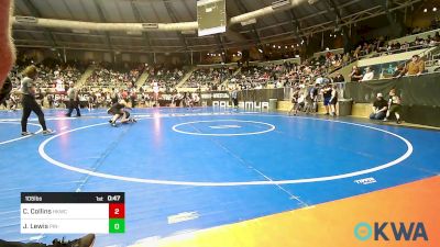 105 lbs Semifinal - Cayben Collins, Henryetta Knights Wrestling Club vs Jiovani Lewis, Pin-King All Stars