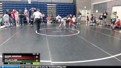 80 lbs Cons. Round 2 - Dylan Clark, Legacy Wrestling Academy vs Oliver Winspear, Suples