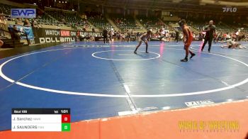 89 lbs Quarterfinal - Jaxon Sanchez, Hawkeye WC vs JACOB SAUNDERS, FIGHT CLUB