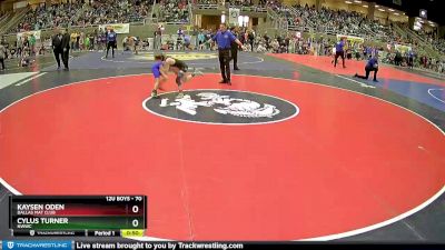 70 lbs Quarterfinal - Cylus Turner, NWWC vs Kaysen Oden, Dallas Mat Club