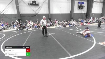 70 lbs 3rd Place - Diego Tovar, Victory Wrestling-Central WA vs Mikhael Makarov, Askeo International Mat Club