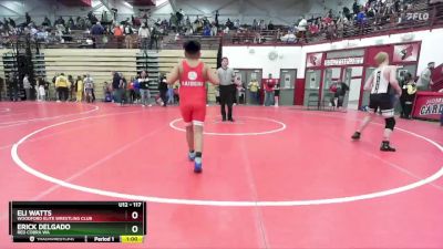 117 lbs 3rd Place Match - Erick Delgado, Red Cobra WA vs Eli Watts, Woodford Elite Wrestling Club