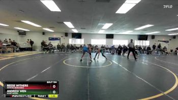 144 lbs Champ. Round 1 - Andrew Wen, Aliso Niguel vs Reese Withers, Rancho Bernardo