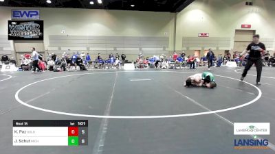 101 lbs Rr Rnd 5 - Keenan Paz, Gold Rush Wrestling vs Jace Schut, Michigan Premier WC - (B)