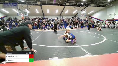 55 lbs Semifinal - Knox Perkins, Tahlequah Wrestling Club vs Patrick Real, Sallisaw Takedown Club