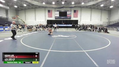 124 lbs Finals (4 Team) - Levi Bellis, Tioga Sr HS vs Aidan Lee, John H Glenn HS