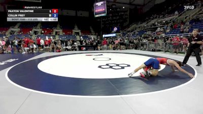113 lbs Champ. Rd Of 32 - Paxton Valentine, IL vs Collin Frey, WI