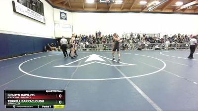 165 lbs Quarterfinal - Bradyn Rawlins, Fontbonne University vs Terrell Barraclough, Utah Valley