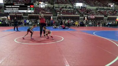 54 lbs Cons. Semi - Teagan Ehrich, Gladiator Wrestling Academy vs Jaycee Riotutar, North Montana Wrestling CLub