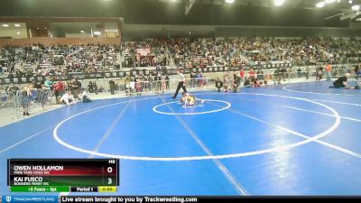 43 lbs Quarterfinal - Owen Hollamon, Mine Yard Dogs WC vs Kai Fusco, Bonners Ferry WC