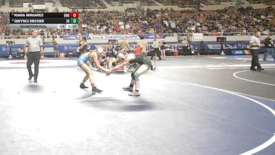116-D2 Quarterfinal - Kiara Minjarez, Crismon vs Qwynci Decker, Show Low High School