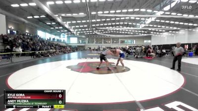 174 lbs Champ. Round 1 - Kyle Gora, New England College vs Andy Muzika, Pennsylvania College Of Technology