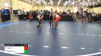 212 lbs Quarterfinal - Wesley Taylor, North Hills vs Damyan Pevarnik, McGuffey