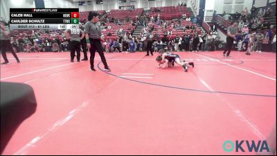 61 lbs Semifinal - Caleb Hall, Newkirk Takedown Club vs Caulder Schultz, Team Tulsa Wrestling Club