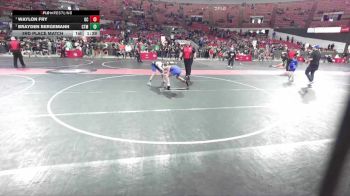 120 lbs 3rd Place Match - Brayden Bergemann, Askren Wrestling Academy vs Waylon Fry, Glenwood City