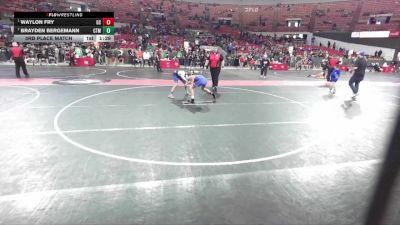 120 lbs 3rd Place Match - Brayden Bergemann, Askren Wrestling Academy vs Waylon Fry, Glenwood City