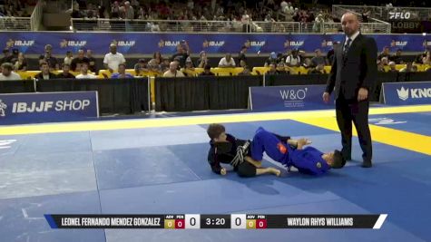 Waylon Rhys Williams vs Leonel Fernando Mendez Gonzalez 2026 Pan Kids Jiu-Jitsu IBJJF Championship