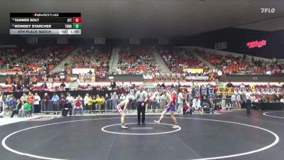 106 lbs 5th Place Match - Rowdey Starcher, Tonganoxie Hs vs Tanner Bolt, Santa Fe Trail Hs
