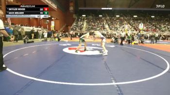 2A-144 lbs 5th Place Match - Jack Melger, Tongue River vs Skyler Wood, Saratoga