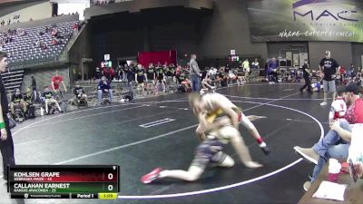 120 lbs Finals (8 Team) - Kohlsen Grape, Nebraska Maize vs Callahan Earnest, Kansas Anaconda