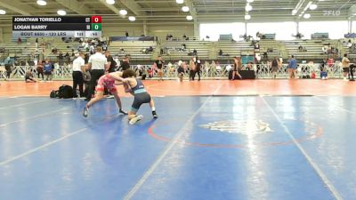 120 lbs Consi Of 16 #2 - Jonathan Toriello, CT vs Logan Barry, RI