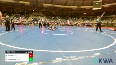 110 lbs Semifinal - Tyson Brown, Choctaw Ironman Youth Wrestling vs Zeke Hushbeck, Verdigris Youth Wrestling