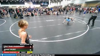 58 lbs Quarterfinal - Cole Train Vanderwerff, WI vs Sophia Valdez, CO