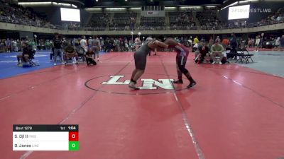 220 lbs Quarterfinal - Sam Ojl II, Frederick vs Dauriel Jones, Lincoln