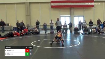 57 lbs Quarterfinal - Braxton Baker, Junior Terps ES vs Dylan Ota, Edge ES