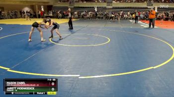 85 lbs Quarterfinal - Mason Zabel, PEM (Plainview/Elgin/Millville) vs Jarett Moenkedick, Hibbing