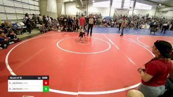 37 lbs Round Of 16 - Sawyer Jackson, Lawrence Elite vs Aeryn Jackson, Locust Grove Youth Wrestling