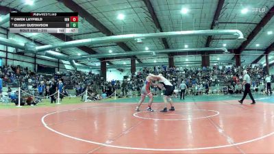 215 lbs Cons. Round 2 - Elijah Gustavson, Spanish Springs vs Owen Layfield, Reno