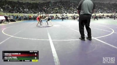 4A-120 lbs Quarterfinal - Peyton Park, Heritage Hall School vs Gerald Harris III, Cascia Hall