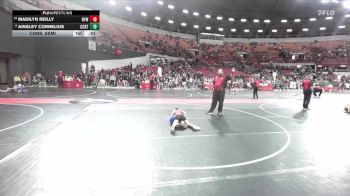 75 lbs Cons. Semi - Ainsley Cornelius, Wisconsin vs Madilyn Reilly, Neenah Youth Wrestling