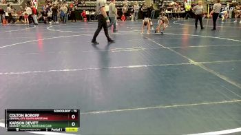 75 lbs Cons. Round 1 - Karson Devitt, Kearney MatCats Wrestling Club vs Colton Boroff, Central City Youth Wrestling