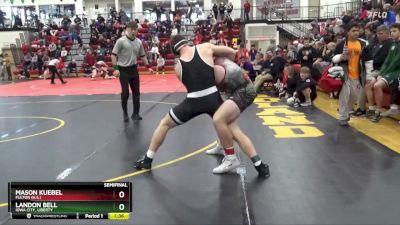 175 lbs Semifinal - Mason Kuebel, Fulton (H.S.) vs Landon Bell, Iowa City, Liberty