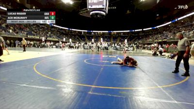 250 lbs Consy 5 - Lucas Risser, Coudersport vs Ace Mcelravy, Butler