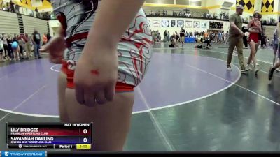 164 lbs Round 1 - Lily Bridges, Franklin Wrestling Club vs Savannah Darling, One On One Wrestling Club