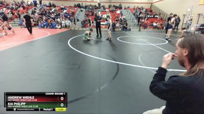 86 lbs Cons. Round 2 - Andrew Wiehle, Mat Demon Wrestling Club vs Kai Philipp, Oak Harbor Wrestling Club