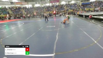 90 lbs Round Of 32 - Lucas Chavez, Rocky Ford vs Solomon Martinez, Highland Middle School