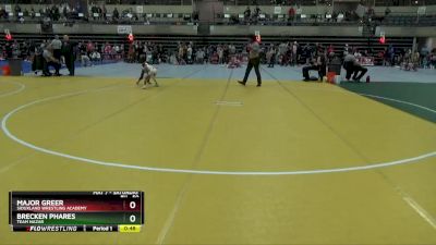 50 lbs Semifinal - Brecken Phares, Team Nazar vs Major Greer, Siouxland Wrestling Academy