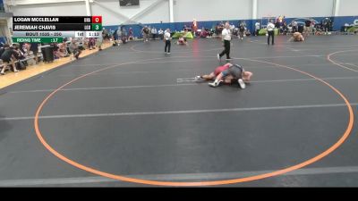 250 lbs Quarterfinal - Jeremiah Chavis, Lake Gibson Braves vs Logan McClellan, Unattached